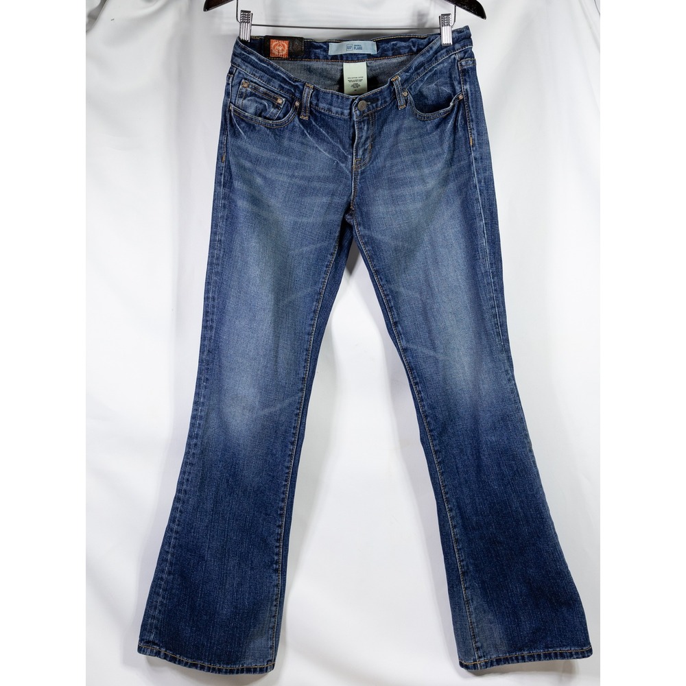 Vintage 2006 GAP 1969 Original Flare Jeans Women's 8R Blue Y2K 100% Cotton
